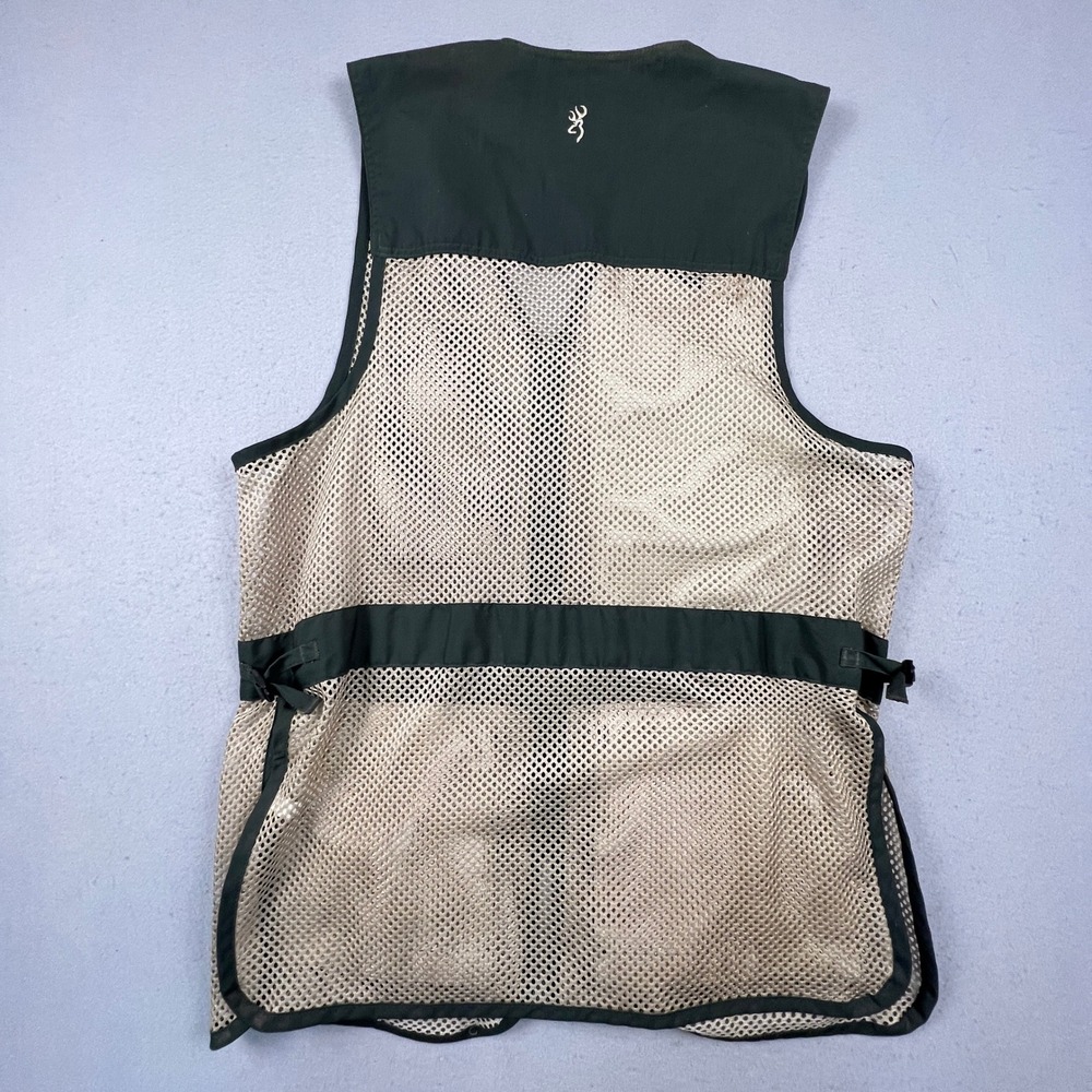 Browning Shooting Vest Mens XL Green Mesh Trapshooting Hunting Clay 305-001 - Picture 3 of 16